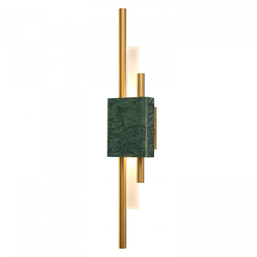Lampa ścienna ellie led marmurowa zielono złota 50 cm