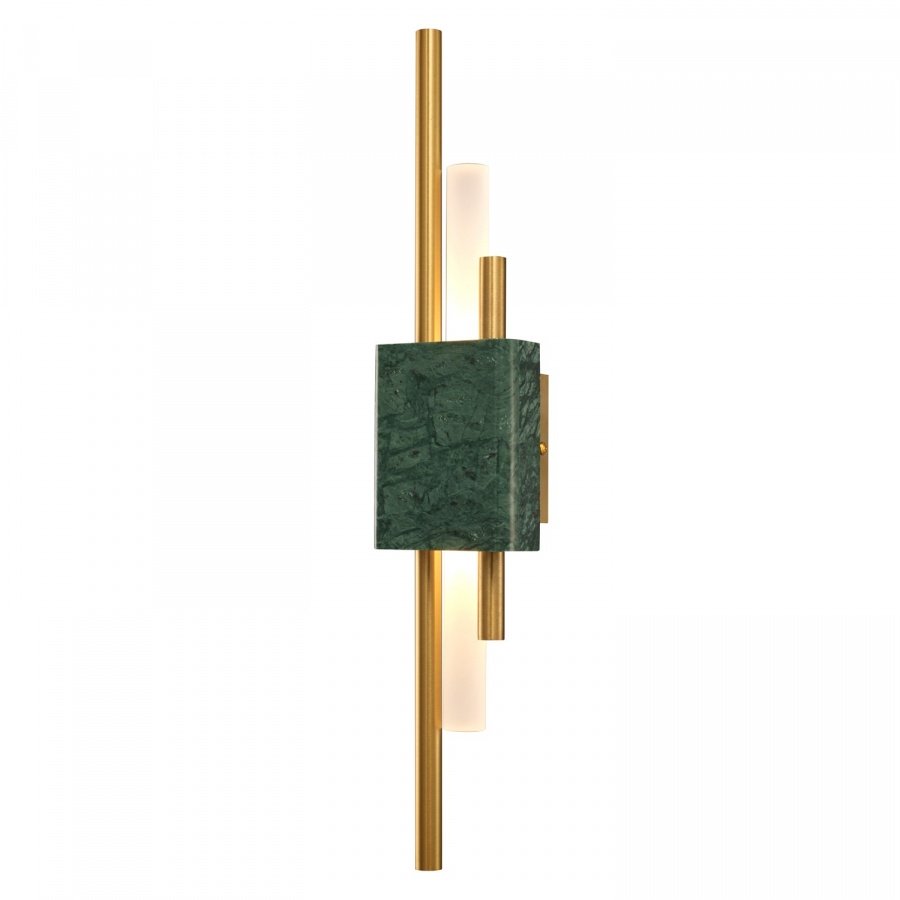 Lampa ścienna ellie led marmurowa zielono złota 50 cm