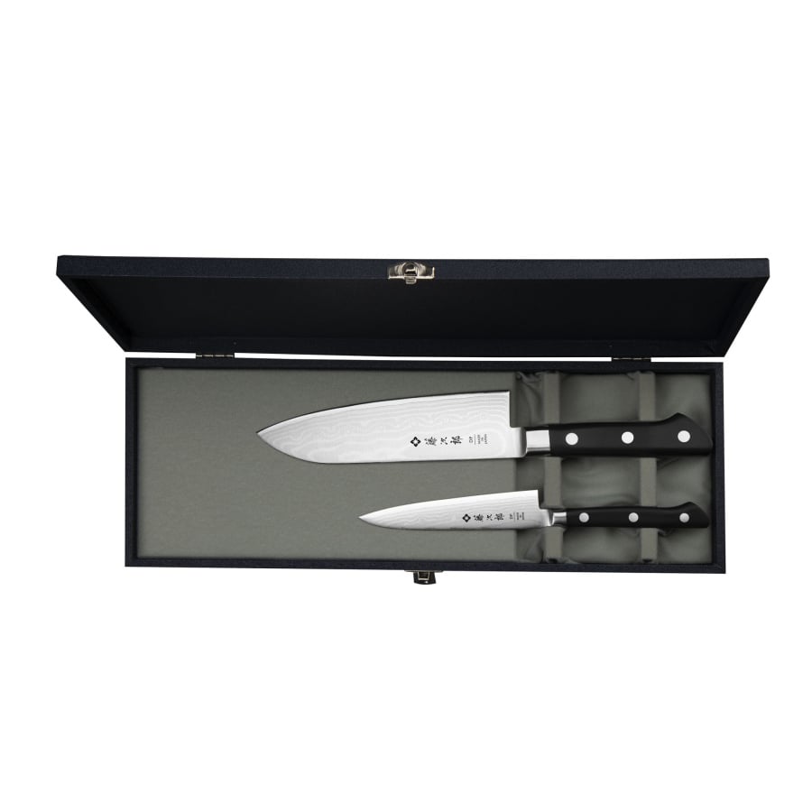 Tojiro dp37 nóż santoku 17 cm + uniwersalny 12 cm