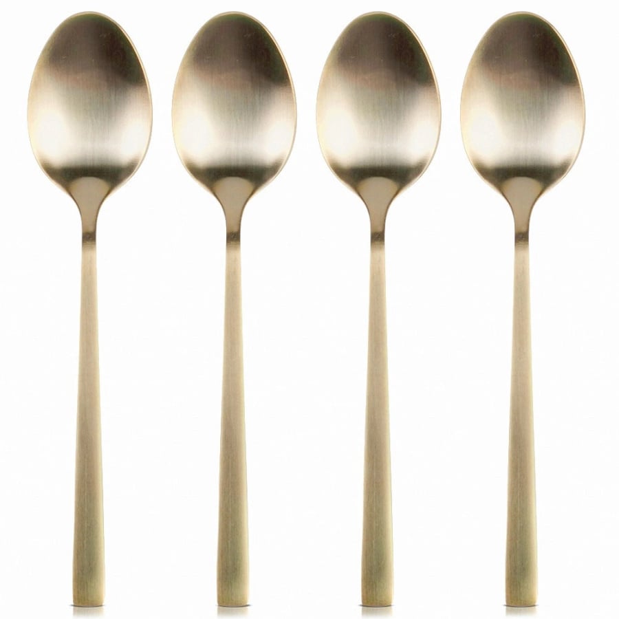 łyżeczki do herbaty stalowe złote 4 szt.