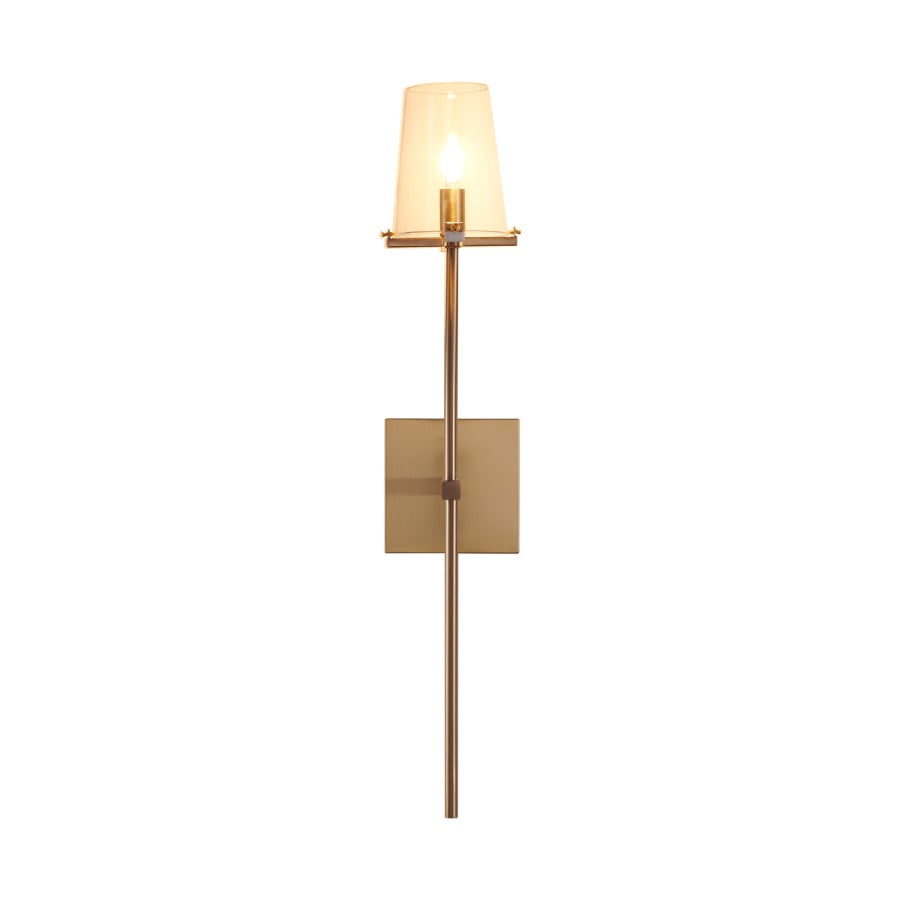 Lampa ścienna classico złota szklany klosz 62 cm