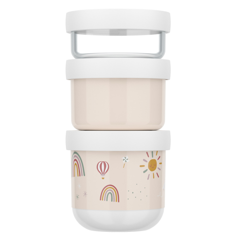 Pojemnik na przekąski piętrowalny mio 3-częściowy sunshine & rainbow 108034065245