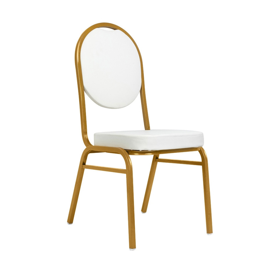 Krzesło bankietowe /konferencyjne hestia białe / złote