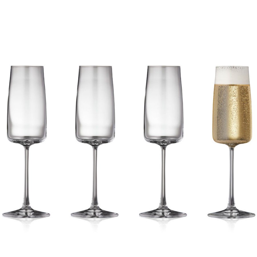 Kieliszki do szampana ze szkła kryształowego Zero 300 ml 4 sztuki 12268