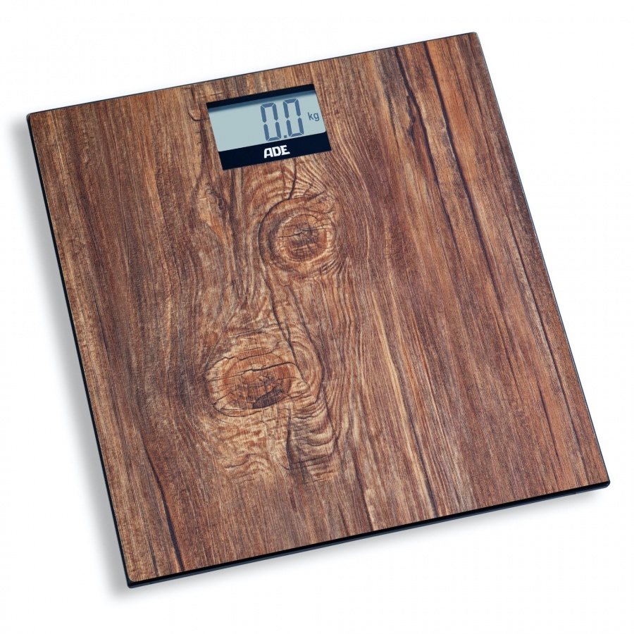 waga łazienkowa, do 180 kg, 30 x 30 cm, drewniany wzór