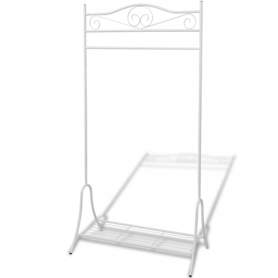 Wieszak na ubrania ze stali, biały