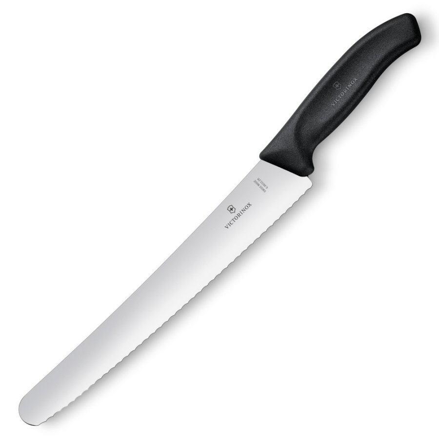 VICTORINOX - Swiss Classic - Nóż do chleba i ciast - 26 cm - Ząbkowane ostrze - Czarny