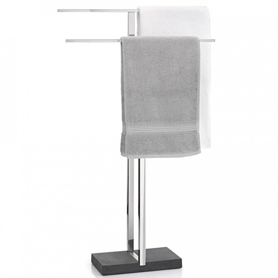 Wieszak do łazienki stojący na ręczniki Blomus Menoto błyszczący