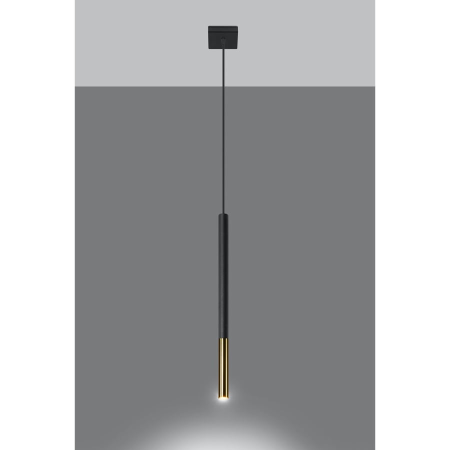 Lampa wisząca MOZAICA 1 czarny/złoto