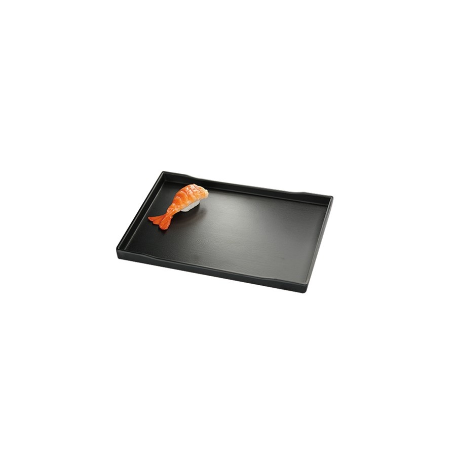 Taca zen z melaminy 38,1x28,8x2,5 cm czarna