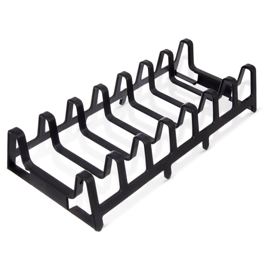 Stojak na pokrywki i talerze czarny 30x14x6 cm