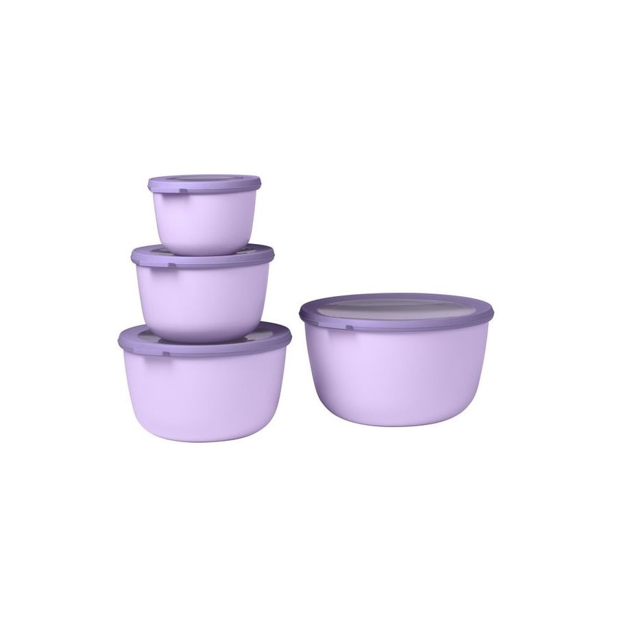 Zestaw 4 misek Cirqula okrągła 500 1000 2000 3000 ml Nordic Lilac 106233074600