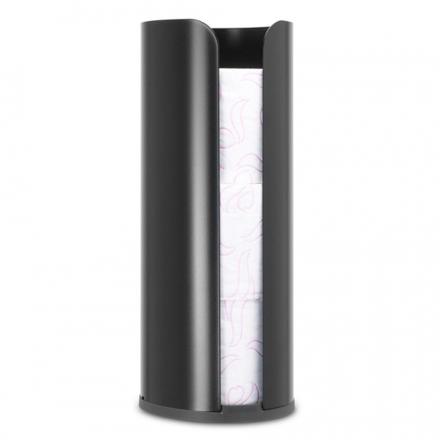 Zasobnik na papier toaletowy ReNew czarny mat 280504