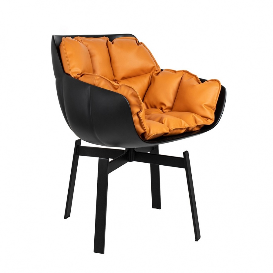 Krzesło obrotowe shiba brązowe / czarne