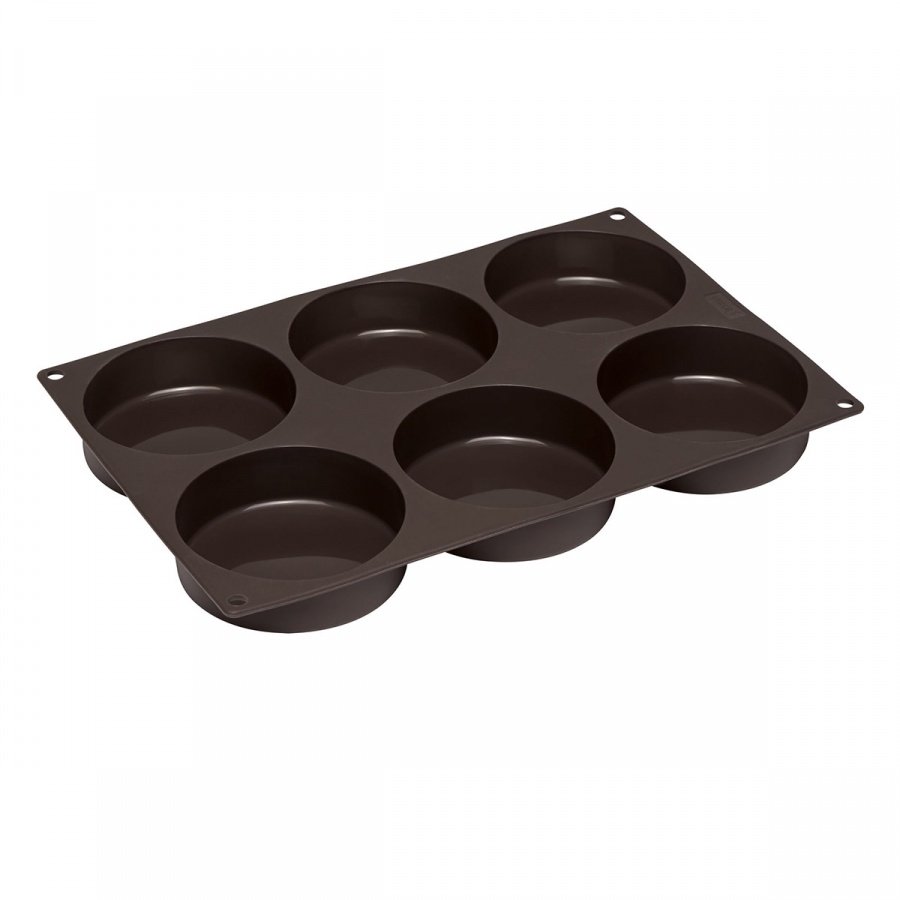 forma na bułki do hamburgerów, silikon, śred. 10 cm, 33 x 22 x 3 cm