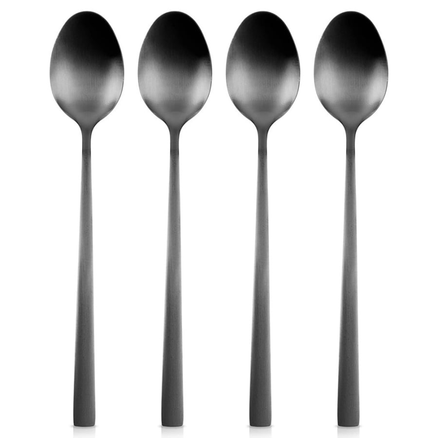 łyżeczki koktajlowe stalowe czarne 4 szt.