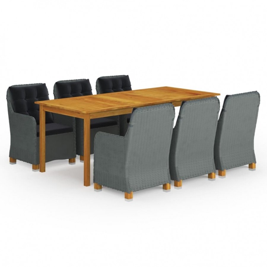 9-częściowy zestaw mebli ogrodowych, jasnoszary