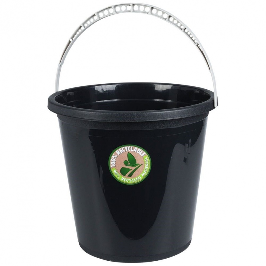 Wiadro plastikowe czarne 10 l