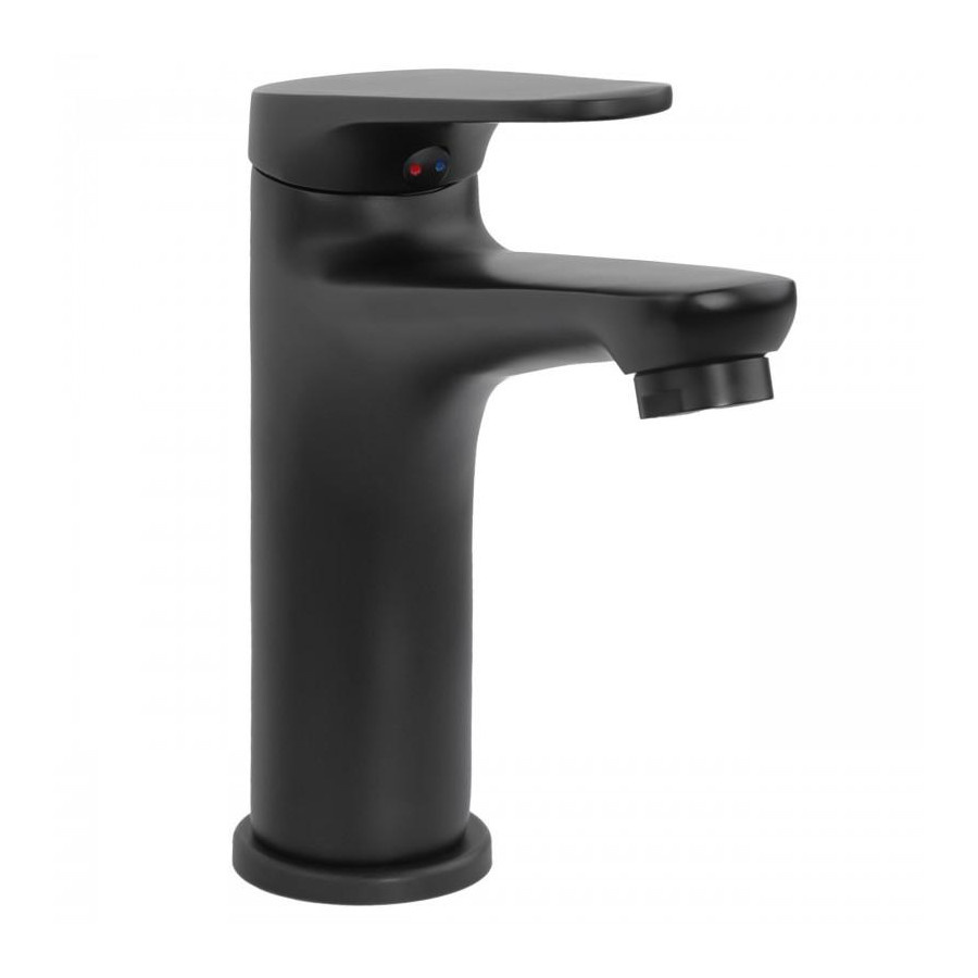 Bateria umywalkowa stojąca łazienkowa czarna mat loft - Yoka