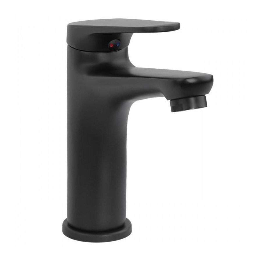 Bateria umywalkowa stojąca łazienkowa czarna mat loft - Yoka