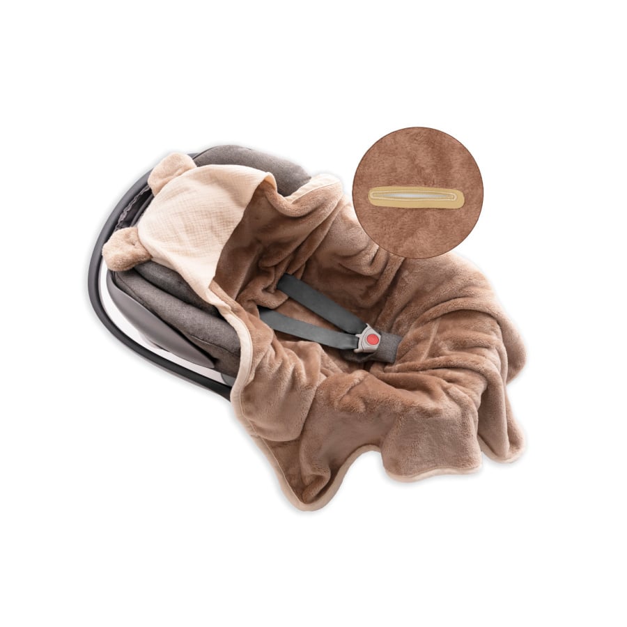 Kocyk KOALA MUSLIN z kapturkiem 95x95