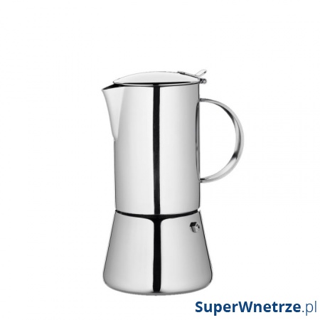 Kafeteria stalowa na dwie filiżanki Cilio Aida srebrna