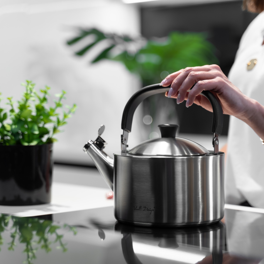 Czajnik 1,5l z gwizdkiem Diamante stalowy matowy 27855