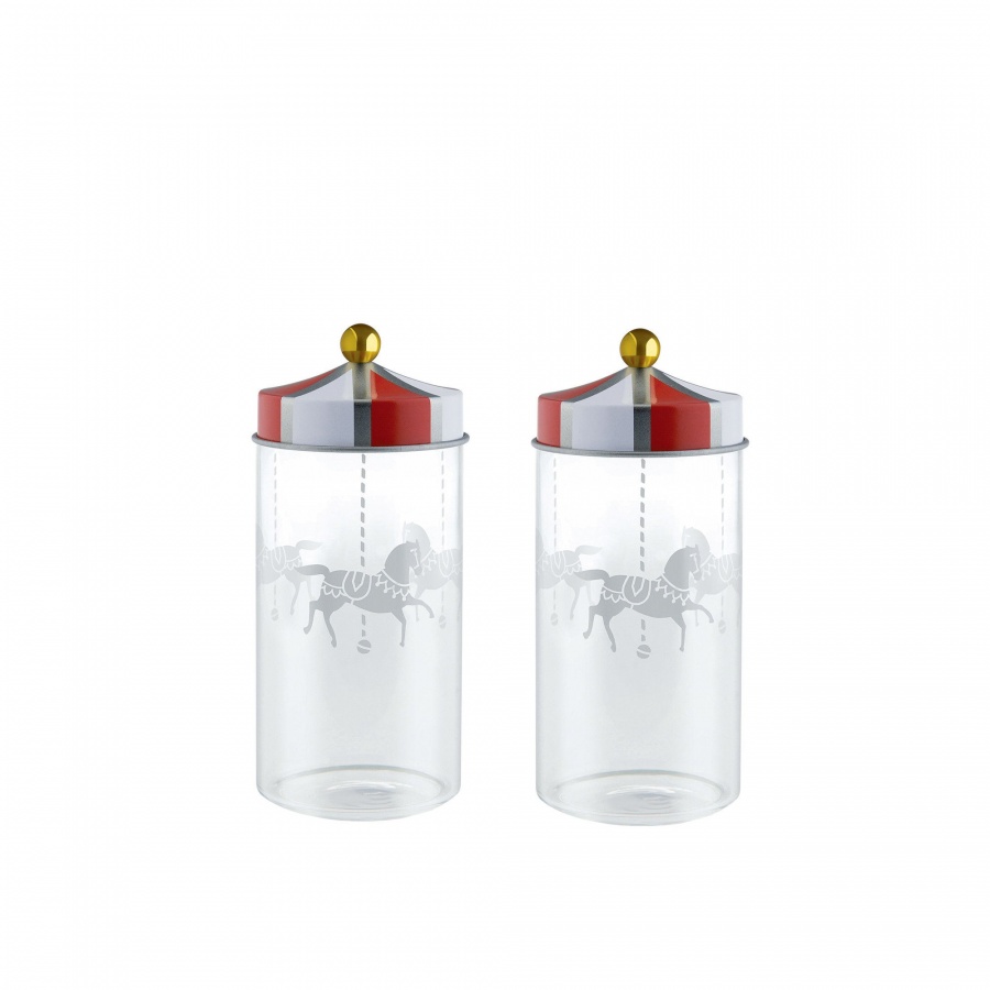 Circus- Zestaw dwóch szkanych słoików