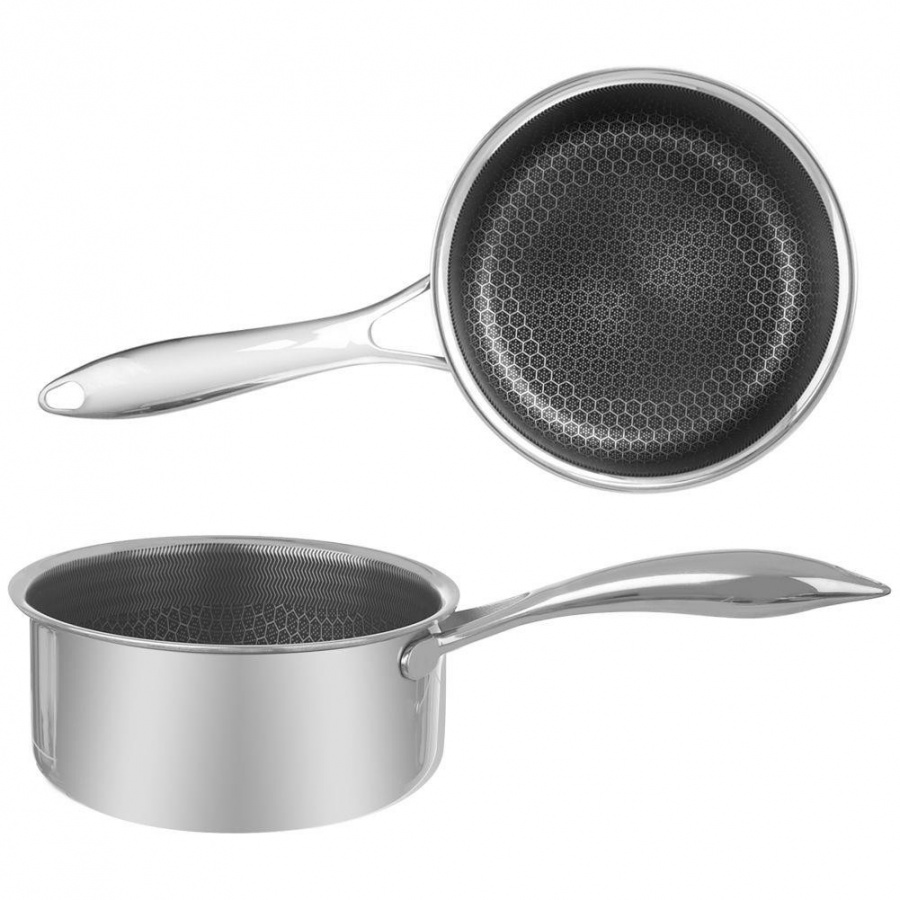 Rondel garnek stalowy z powłoką nieprzywierającą rondelek premium COOKCELL ORION 16 cm 1,5 l