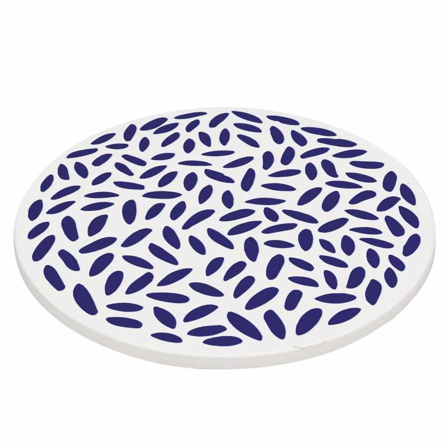 Podkładka pod gorące naczynia, ceramika/korek, śred. 20 cm, krople