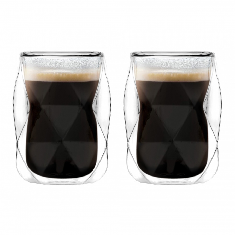 Dwie szklanki z podwójną ścianką 100 ml