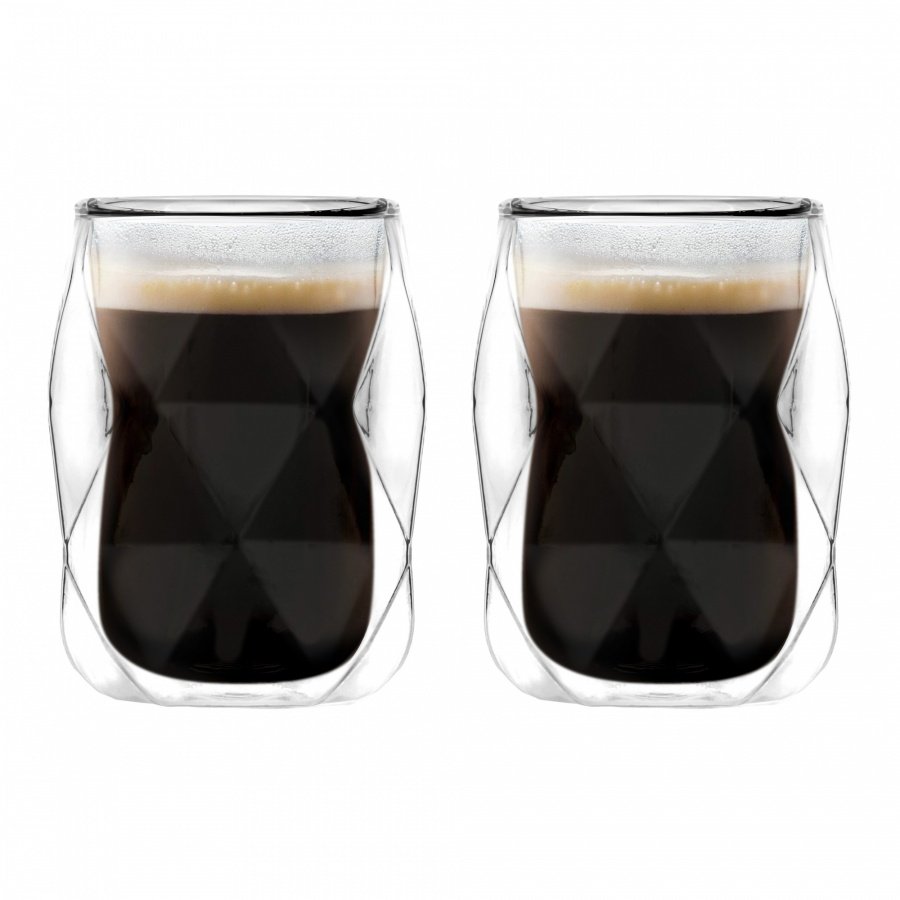 Dwie szklanki z podwójną ścianką 100 ml