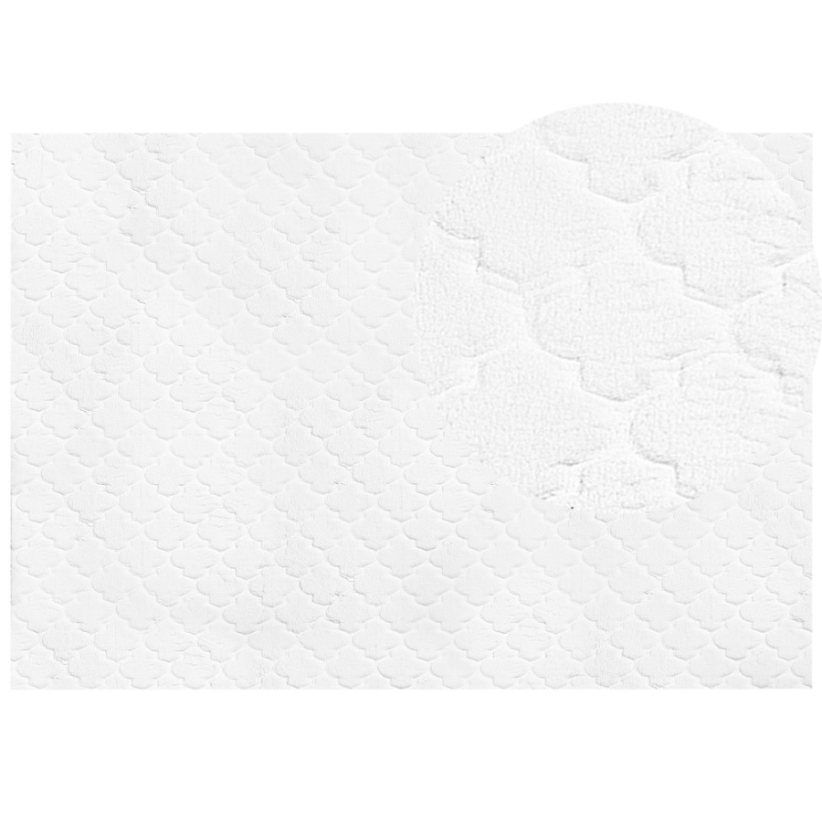 Dywan sztuczne futro królika 160 x 230 cm biały gharo