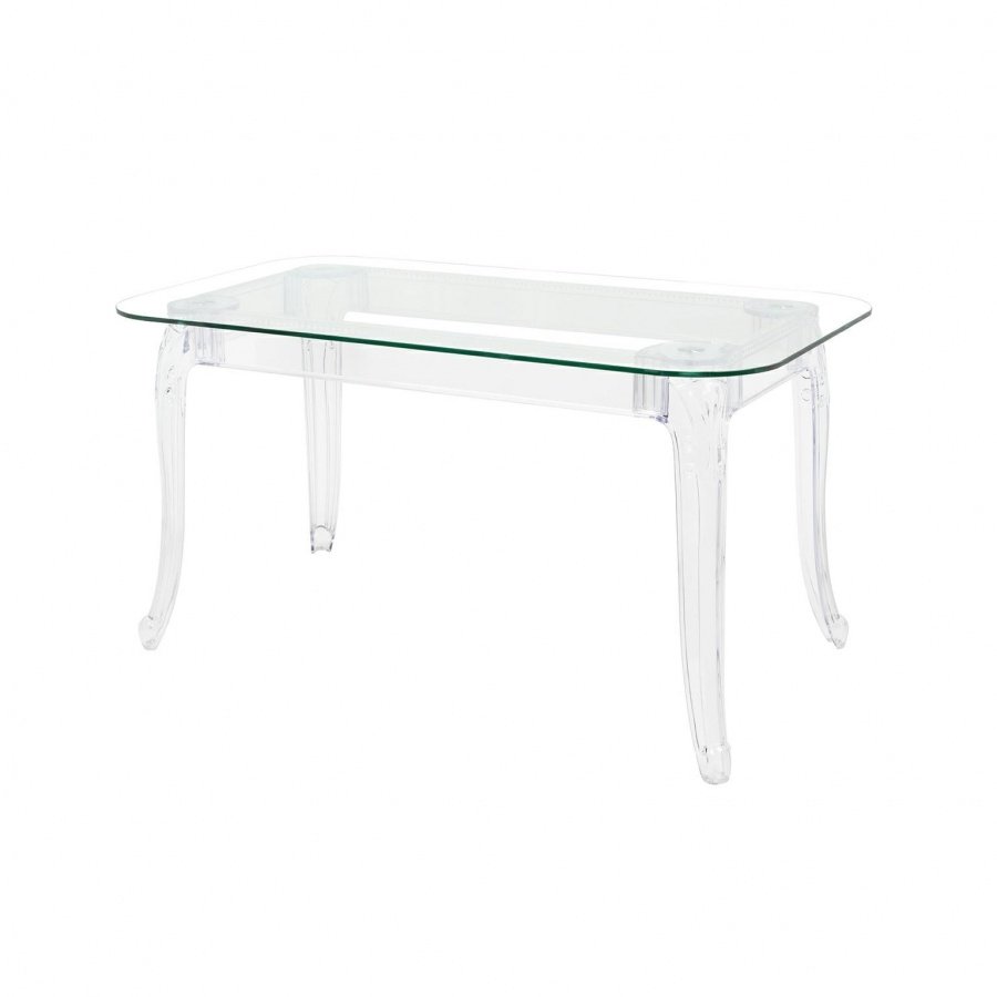 Stół king 160 transparentny - poliwęglan, szkło hartowane