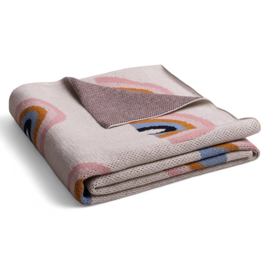 Kocyk RAINBOW z bawełny 80x100