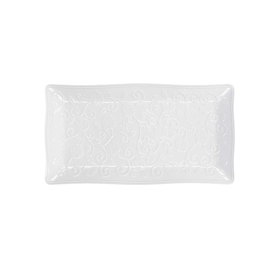 Taca do serwowania florentina - biały, 30 x 16 cm