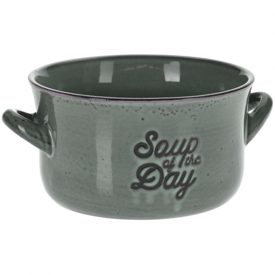 Miska na zupę, bulionówka do zupy, ceramiczna, 650 ml, zielona
