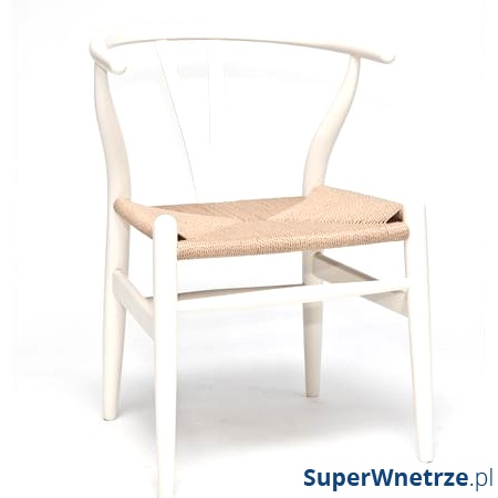 Krzesło Wicker białe