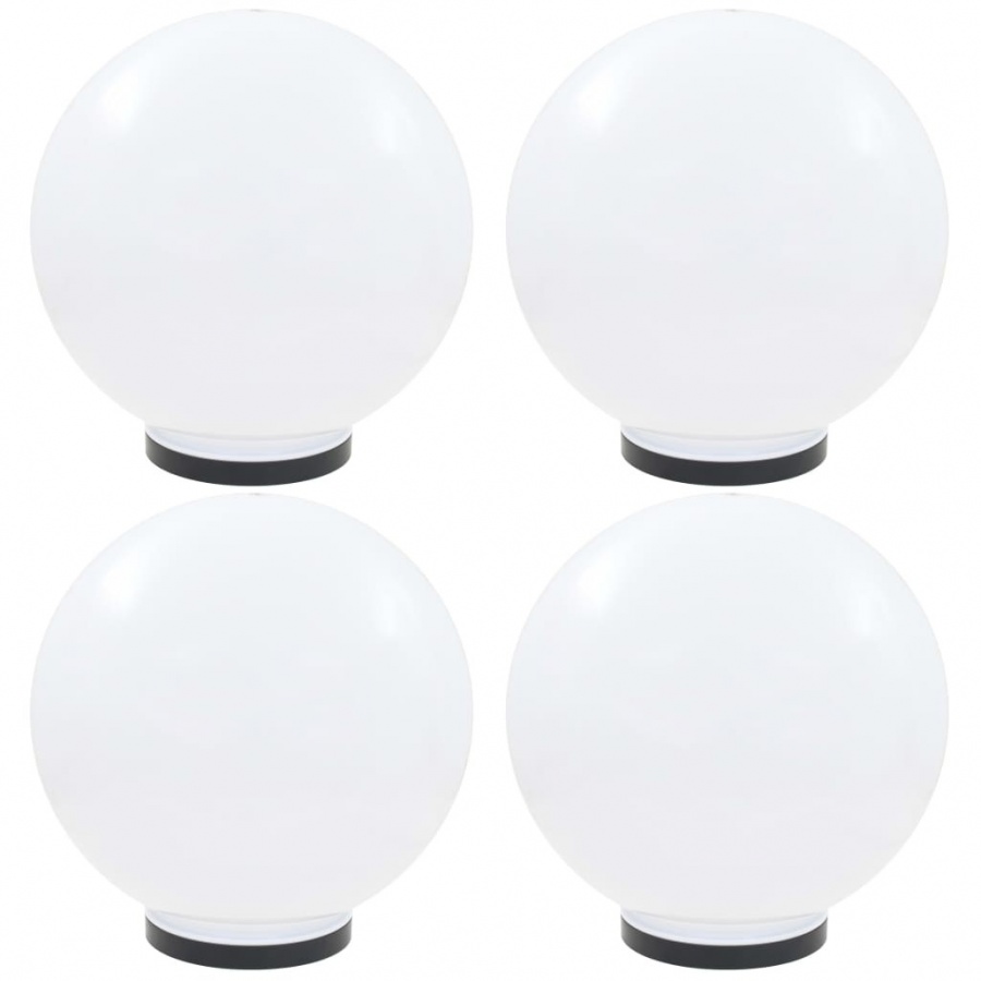 Lampy ogrodowe LED, 4 szt., kuliste, 40 cm, PMMA