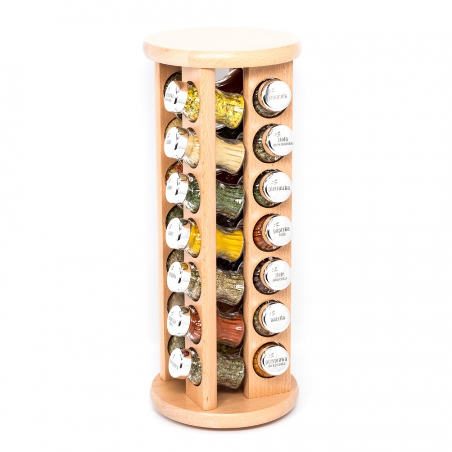 Stojak obrotowy z przyprawami 28S naturalny połysk 26221