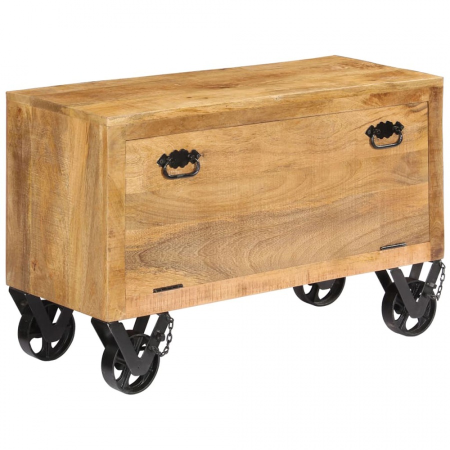 Szafka na buty, 86x35x55 cm, lite drewno mango