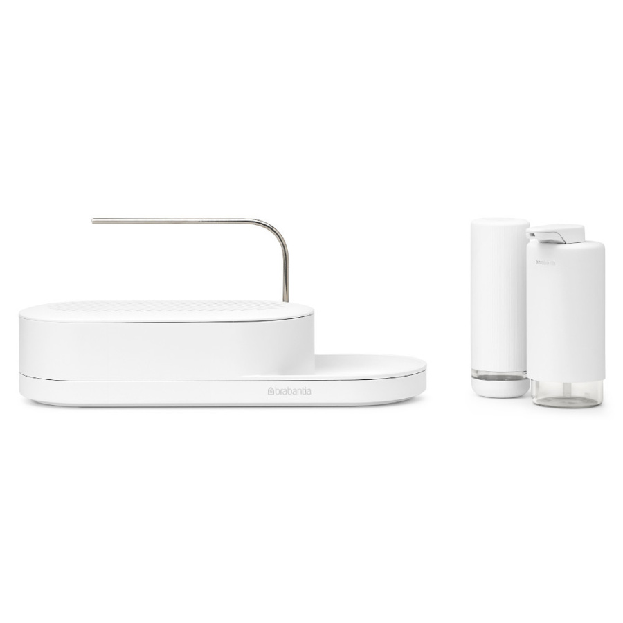 Brabantia 227929 - sinkstyle - kompaktowy zestaw do organizacji zlewu + dozowniki - mineral fresh wh
