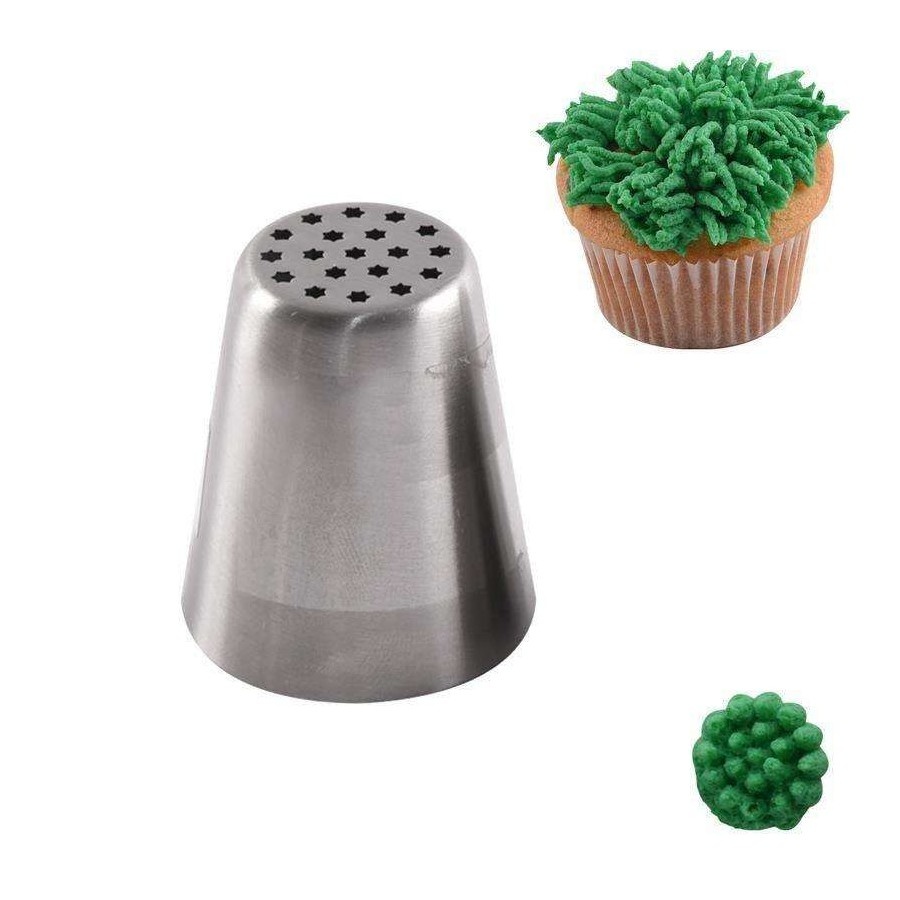 Tylka rosyjska cukiernicza, stalowa, końcówka do dekoracji, trawa