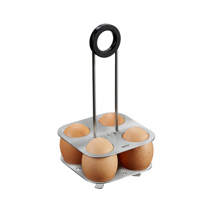 Stojak do gotowania jajek 10,5x10,5x20cm Gefu Brunch srebrny