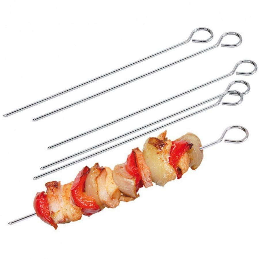 Szpikulec szpikulce stalowe do szaszłyków zestaw do grilla 6 sztuk 29 cm