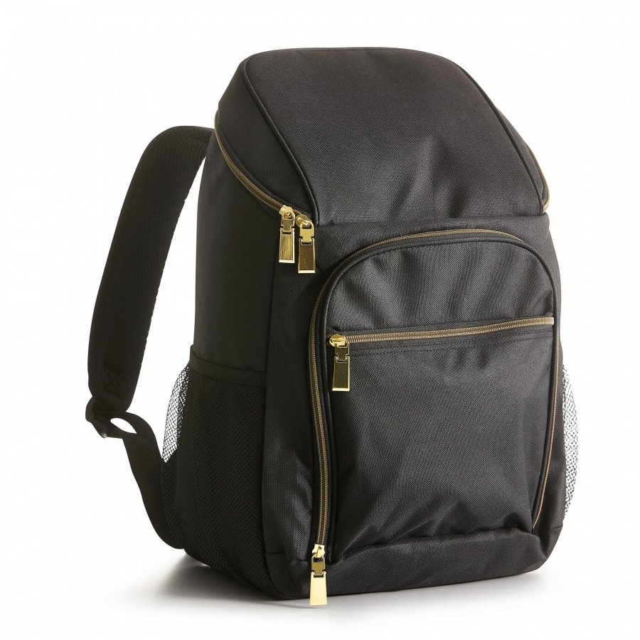 plecak termiczny City, czarno-złoty, 21 l, 30 x 20 x 44 cm