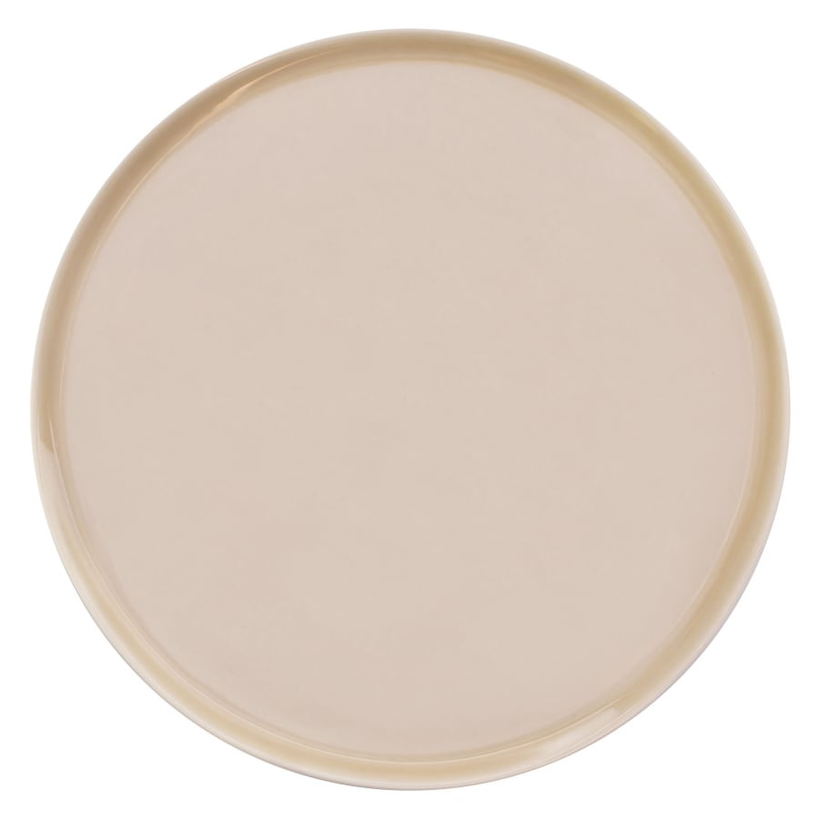 Eter talerz płaski okrągły 28 cm, beżowy