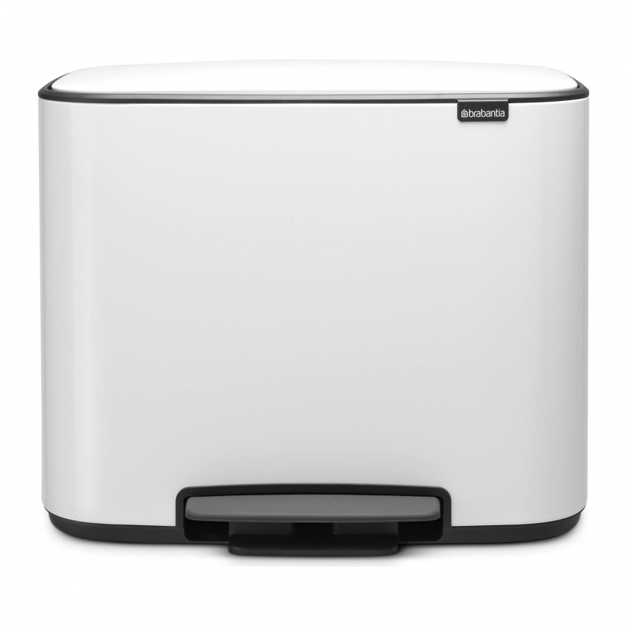 Kosz na śmieci kuchenny 3x11l Brabantia Bo Pedal Bin Biały 3 komory