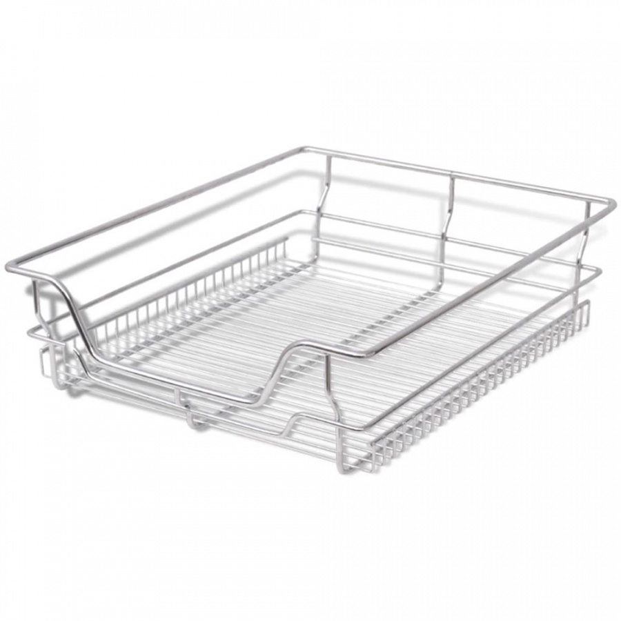 Wysuwane kosze druciane, 2 szt., srebrne, 500 mm