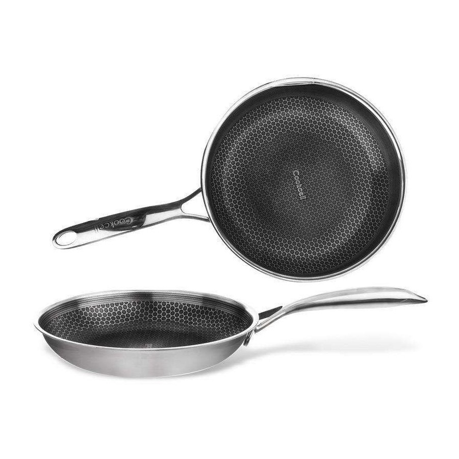 Patelnia stalowa, nieprzywierająca, COOKCELL HYBRYD, 24 cm